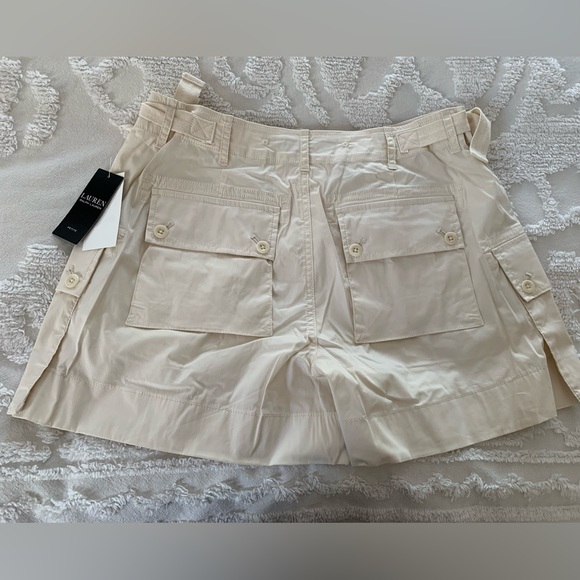 NWT Ralph Lauren Shorts: Cream Color, Front & Back Pockets, Waist Ties, 8P - Picture 4 of 14